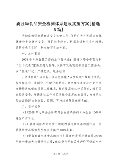 质监局食品安全检测体系建设实施方案[精选5篇] (3).docx