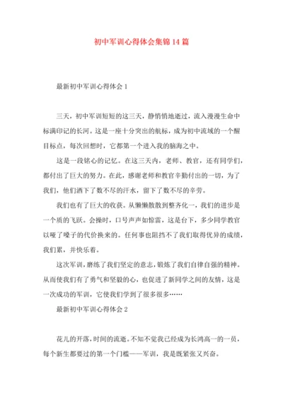 初中军训心得体会集锦14篇.docx