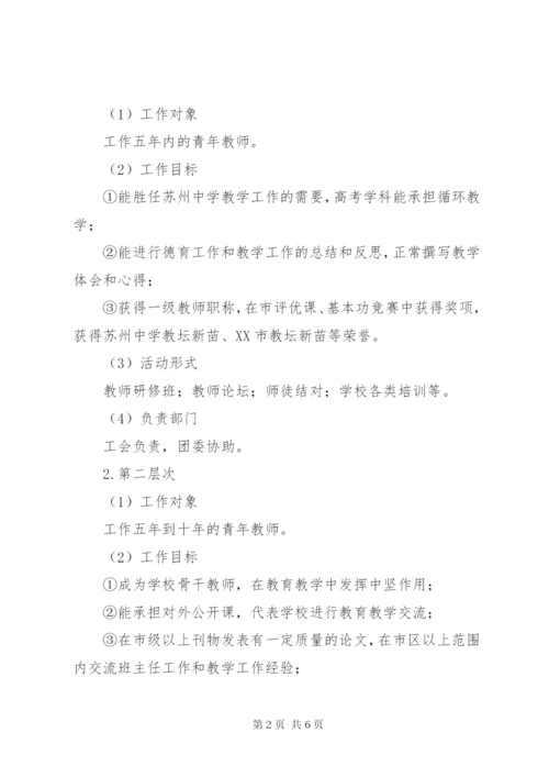 中学教师发展工作方案.docx
