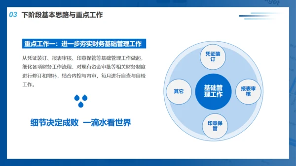 蓝色财务部工作总结通用PPT模板