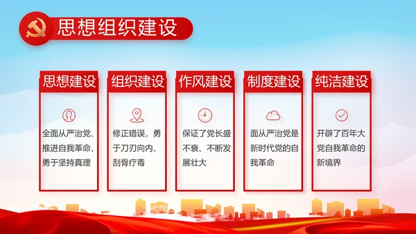 党建党支部工作总结汇报计划PPT党课