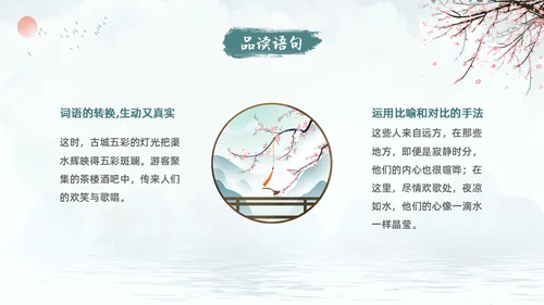 蓝色古风水墨一滴水经过丽江语文课堂教学PPT语文课件