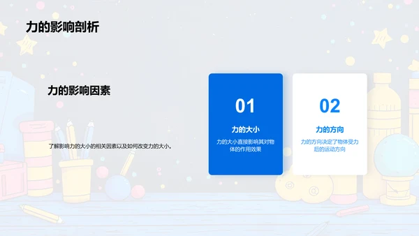 力与运动科普PPT模板