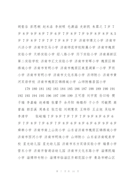 首届全少儿诗词诵读大赛济南赛区.docx