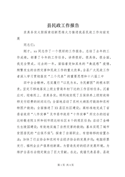 县民政工作报告 (2).docx