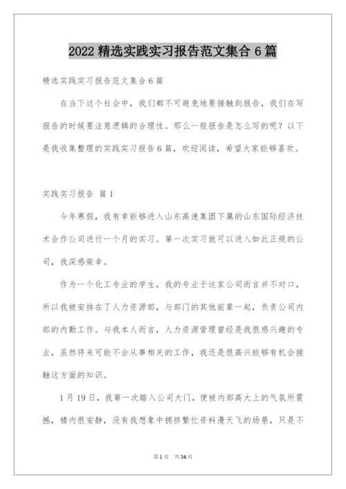 2022精选实践实习报告范文集合6篇.docx