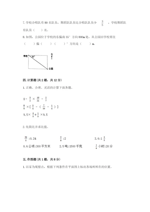 人教版数学六年级上册期末测试卷全面.docx