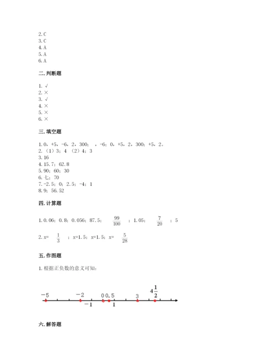 永兴县六年级下册数学期末测试卷审定版.docx