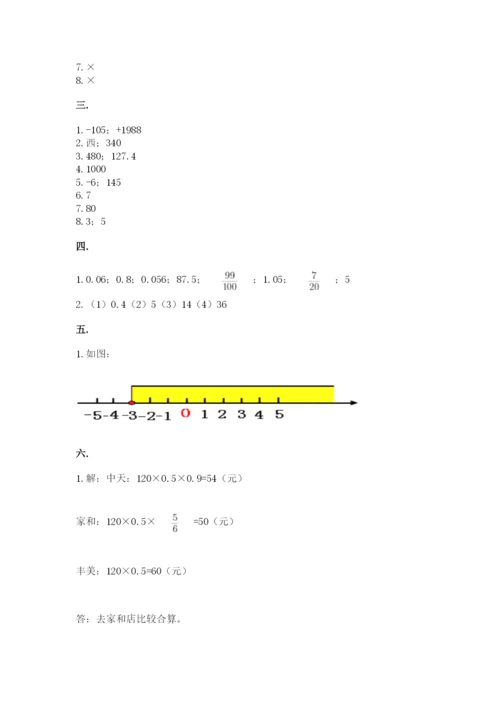 青岛版六年级数学下册期末测试题及答案（新）.docx