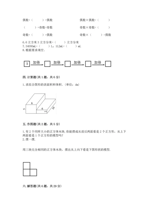 人教版五年级下册数学期中测试卷（典优）.docx