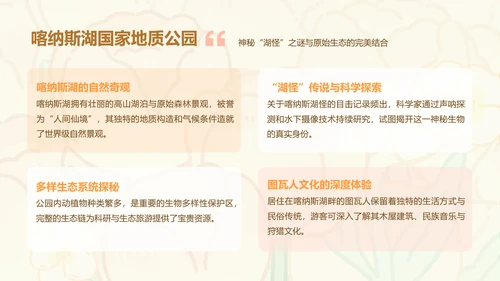 芳菲呆呆鲨橙色卡通风新疆旅游攻略