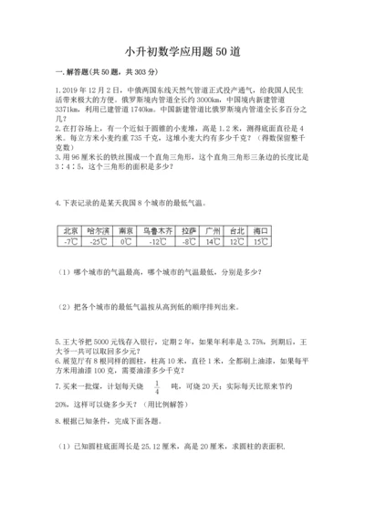 小升初数学应用题50道（基础题）.docx
