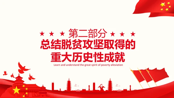 在全国脱贫攻坚总结表彰大会上的讲话伟大的脱贫攻坚精神PPT