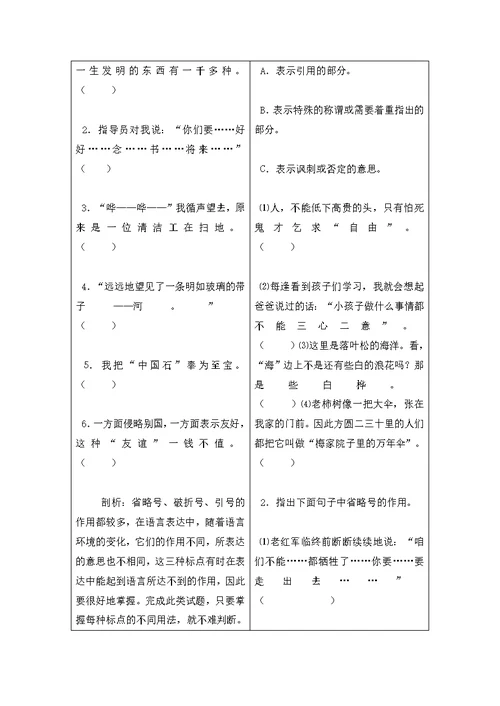 小学毕业总共复习 标点符号专题