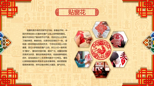 新年春节习俗民俗传统文化PPT模板