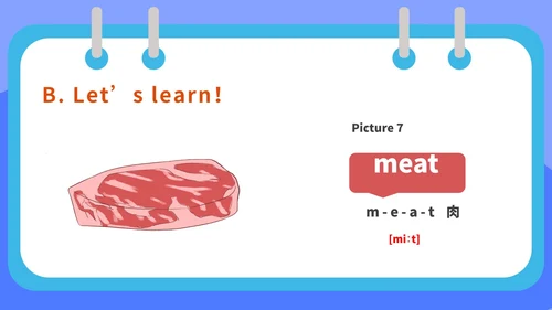 英语三年级上册食物教学课件PPT模板