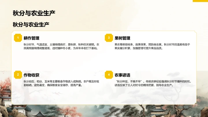 二十四节气秋分PPT模板