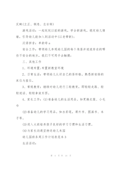 幼儿园班务周工作计划表参考.docx