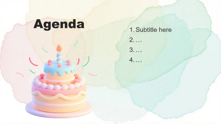 粉色小清新风企业生日会活动策划方案PPT主题模板