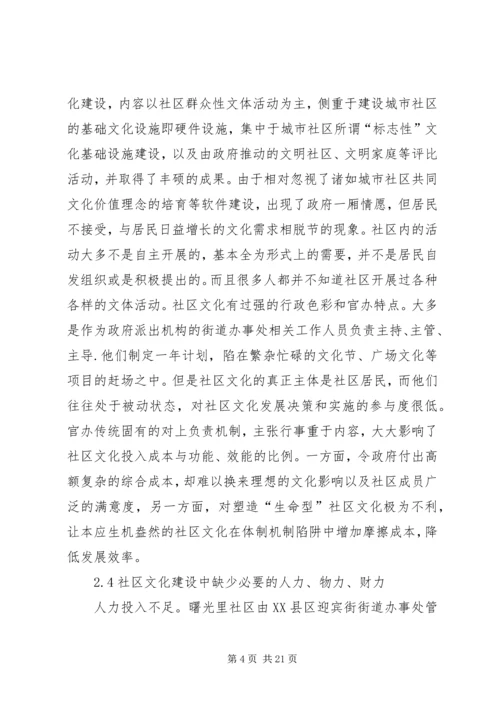 第一篇：某某社区XX年精神文明建设工作计划1.docx