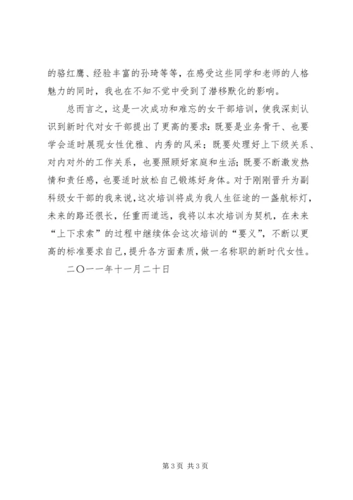 妇干班培训学习体会(上传).docx