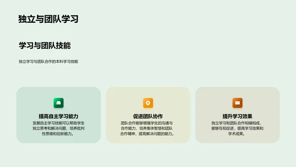 本科学习策略报告PPT模板