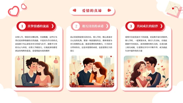 插画可爱风浪漫情人节活动策划PPT模板