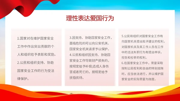 时尚大气简约国家安全教育日国家安全你我有责主题PPT模板