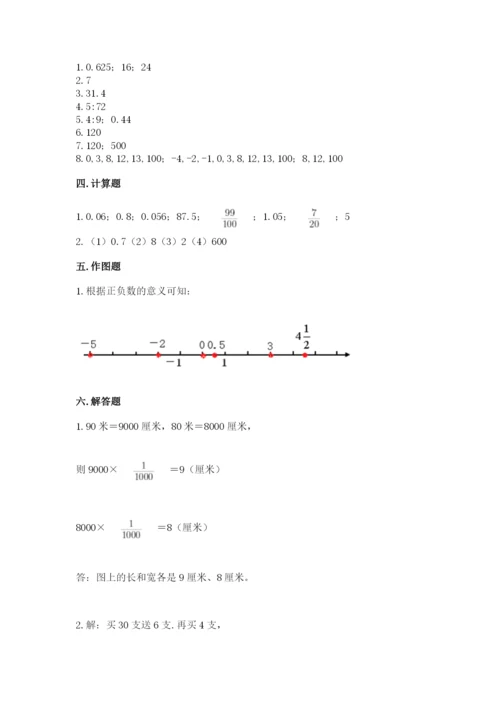 人教版六年级下册数学期末测试卷及参考答案【实用】.docx