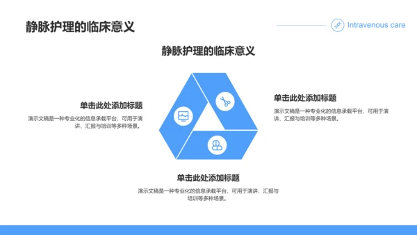 蓝色商务风静脉护理个案汇报PPT模板