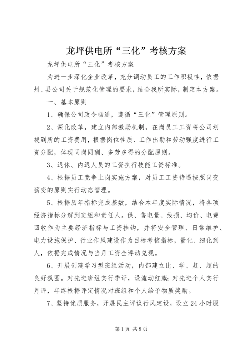 龙坪供电所“三化”考核方案.docx
