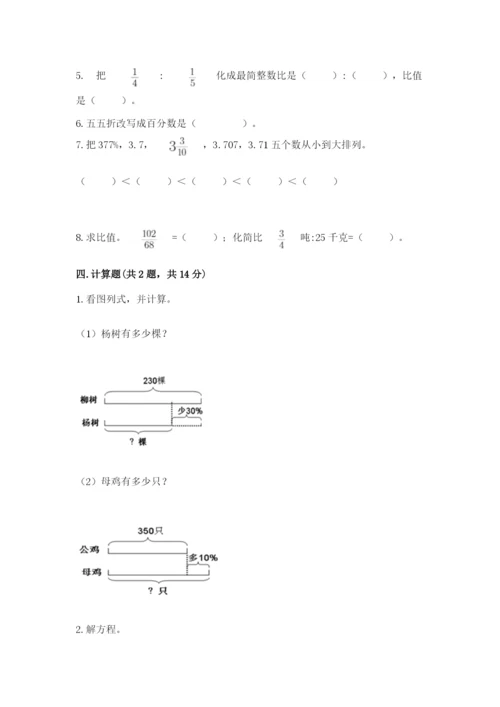 嵊州市六年级下册数学期末测试卷（精练）.docx