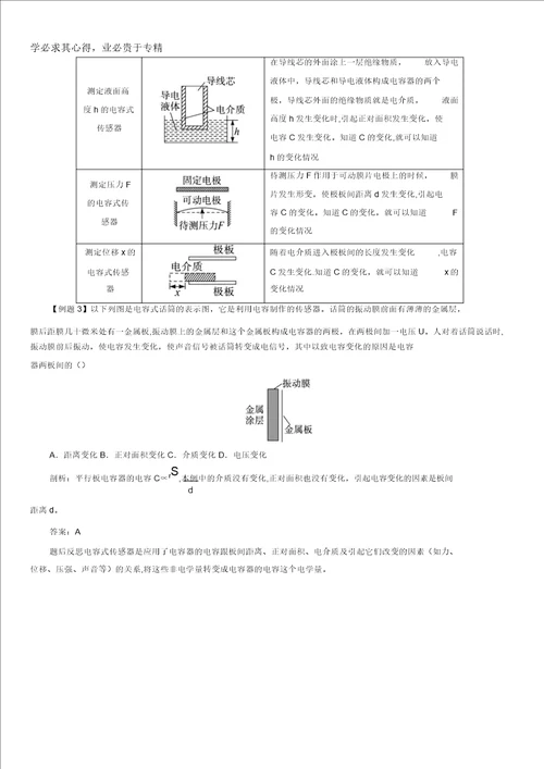 物理选修32课堂探究：第六章第一节传感器及其工作原理含解析