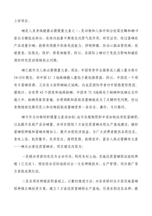 5万吨富硒稻产业化扶贫项目建议书模板.docx