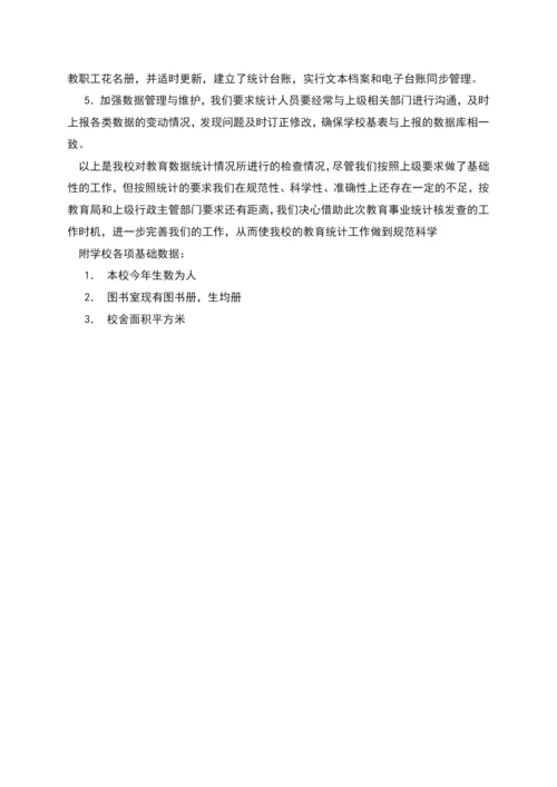 教育事业统计数据自查报告.docx
