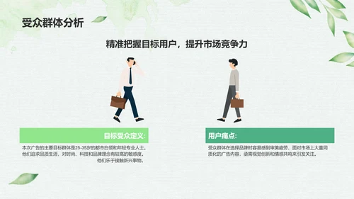 绿色小清新创意广告设计PPT模板