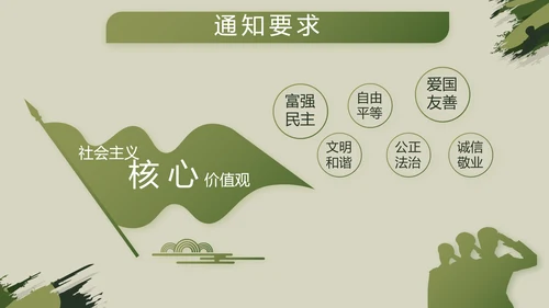 迷彩风八一军事部队工作总结汇报PPT
