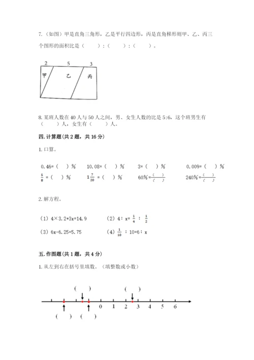 六年级下册数学期末测试卷精品【名师推荐】.docx