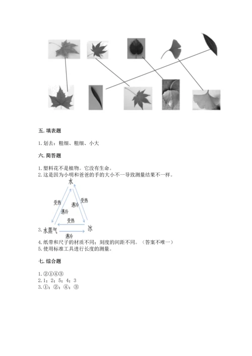 教科版科学一年级上册期末测试卷（名师系列）.docx