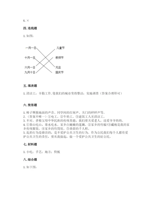 小学二年级上册道德与法治期末测试卷【考点提分】.docx