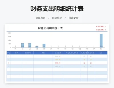 财务支出明细统计表