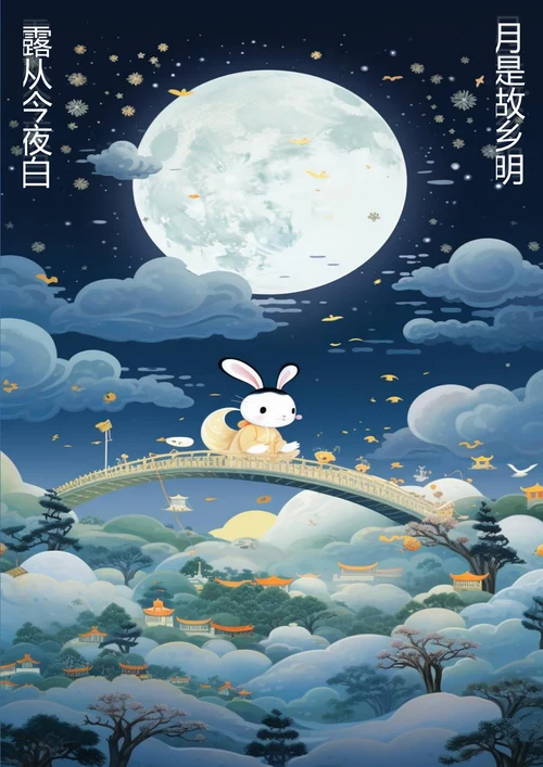 花好月圆中秋节海报
