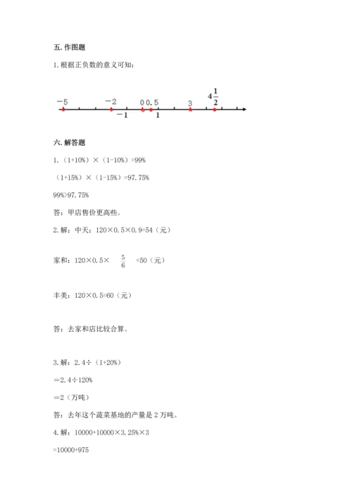 黄冈小学六年级数学试卷精选答案.docx