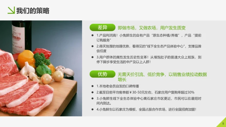 美味生鲜项目运营策划书PPT模板