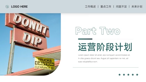 绿色沉稳图文运营方案策划PPT模板