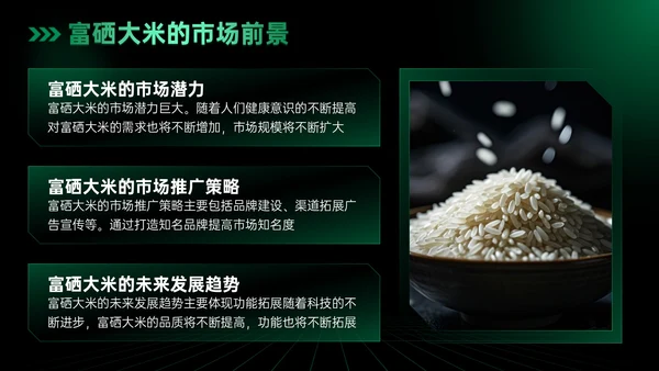 绿色科技风科技富硒大米新品发布会