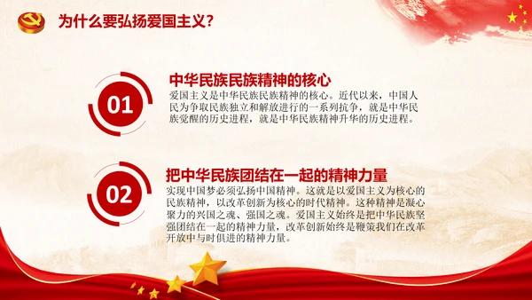 青年学生弘扬爱国主义精神教育PPT模板