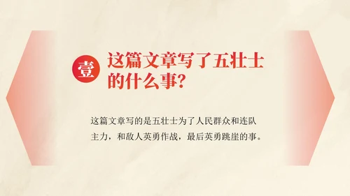 部编版六年级上册狼牙山五壮士课件PPT模板