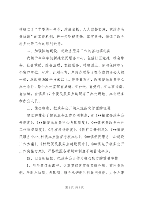 乡镇政务公开政务服务工作总结.docx