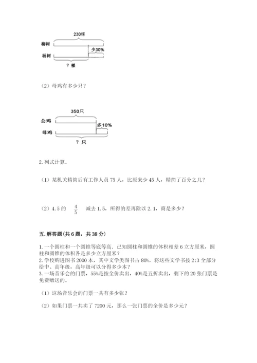 苏教版六年级下册数学期中测试卷及参考答案【研优卷】.docx